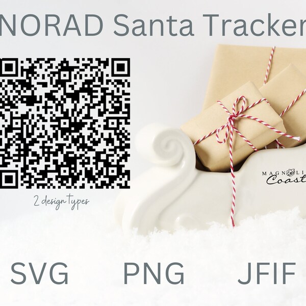 Santa Tracker Qr Code Png Etsy