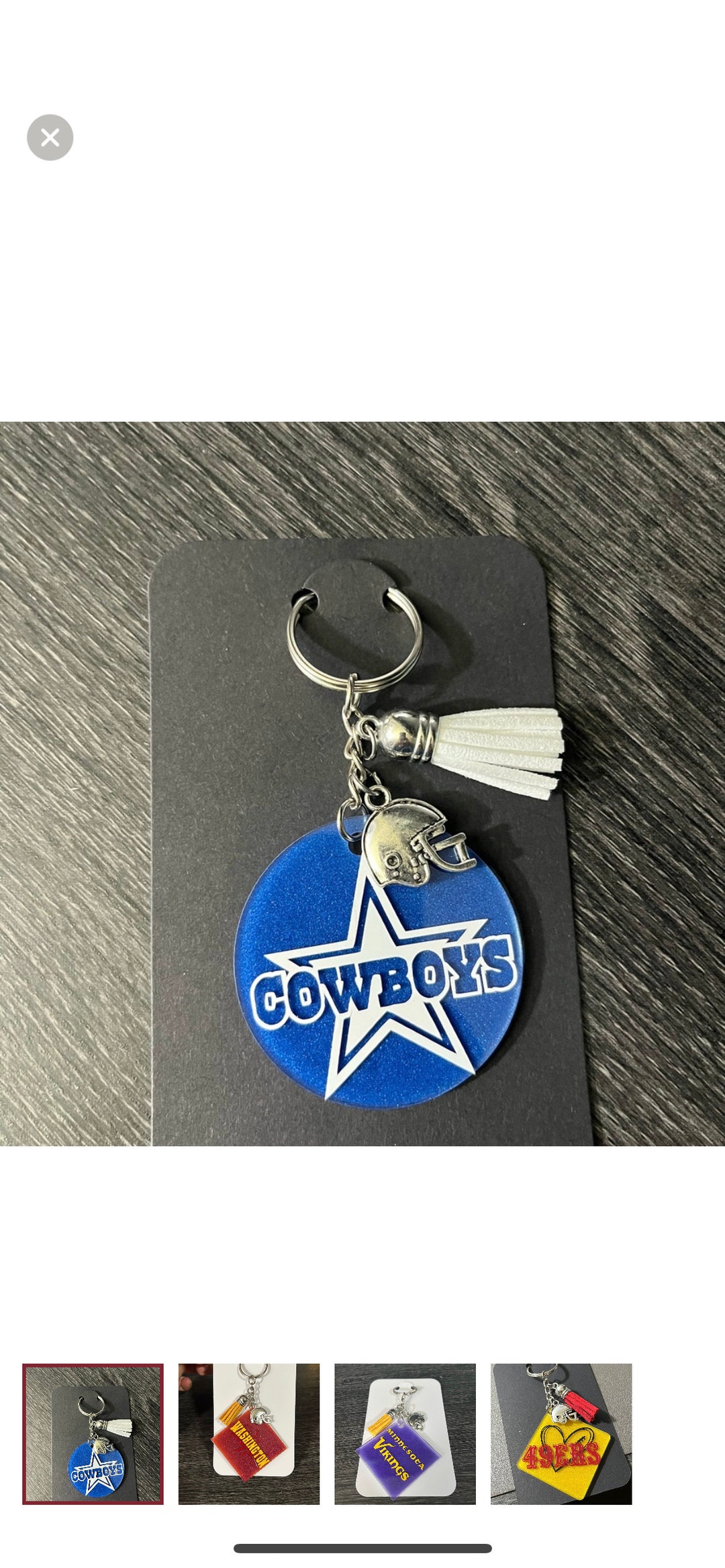 Hand Crafted Cowboy Football Keychain - Etsy
