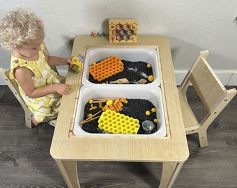 Sensory Table, Ikea Flisat, Sand and Water Table, Trofast, Activity Table for Kids, Wooden Play Table,  Toddler Gift, Classroom Table