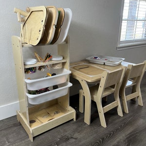 Sensory Table Storage Station, Trofast, Flisat Storage, Sensory Bin Storage, Sensory Kit Storage, Montessori Shelf, Classroom Storage