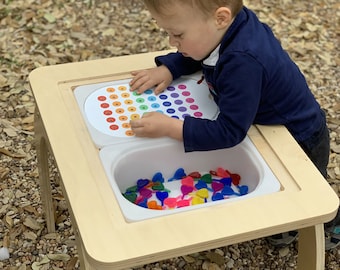 Sensory Table, Ikea Flisat, Ikea Trofast, Activity Table for Kids, Wooden Play Table, Water and Sand Table, Sensory Table-Solo