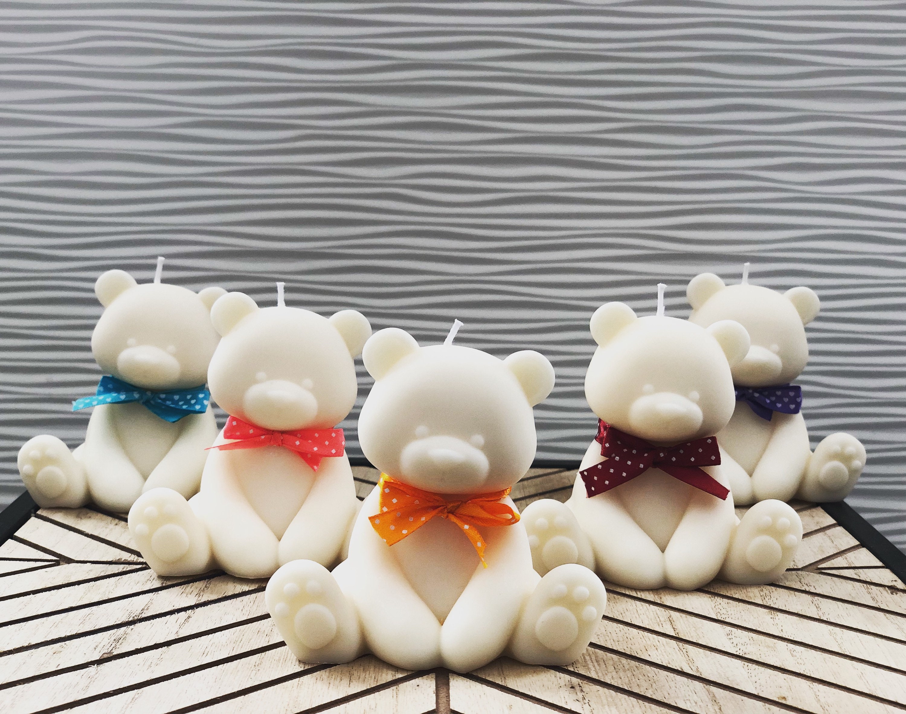 Bougie Ourson 100% Cire de Soja, Bougie Naturelle, Coulée à La Main