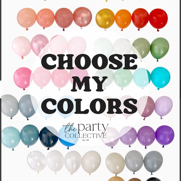 Birthday Balloons Garland Baby Shower Bridal Shower Balloons Graduation Party Decoration Balloon Arch Custom Color Balloon School Colors