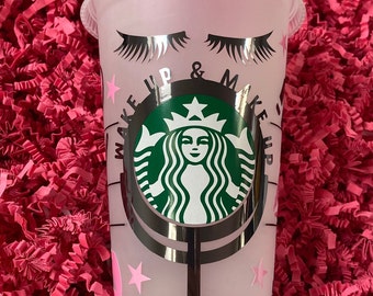 Starbucks Personalized Cold Cup, Starbucks Reusable Tumbler with Name, Starbucks Customised Cup with Design, Reusable Cup with Lid & Straw