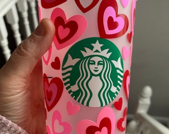 Starbucks Personalized Cold Cup, Starbucks Reusable Tumbler with Name, Starbucks Customised Cup with Design, Reusable Cup with Lid & Straw