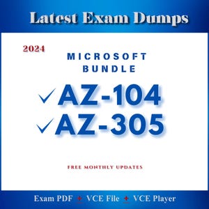 AZ-104 & AZ-305 Microsoft Azure Prüfung in pdf, VCE, Simultan - Oktober 2024 AKTUALISIERT! + Natürlich Trainingsvideos