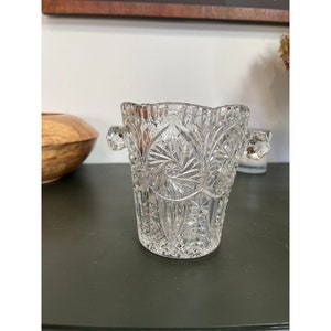Vintage French Cut Glass Ice Bucket