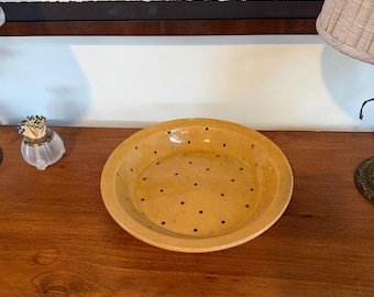 Antique French pottery cheese strainer colander 19th century