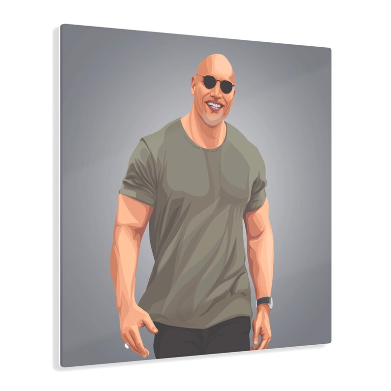 Dwayne Johnson American Actor Vector Portrait Illustration EPS JPG PNG ...