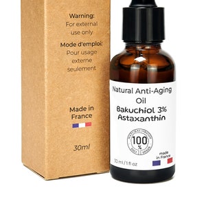 3% Bakuchiol Astaxanthin in Squalane . Natural , Vegan , Anti aging oil. image 2