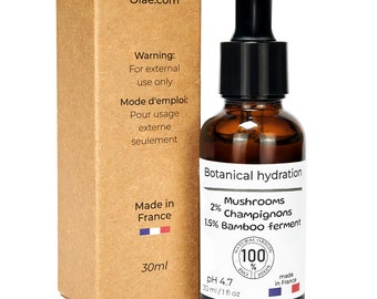 Botanical hydration , mushrooms and bamboo 100% natural , vegan