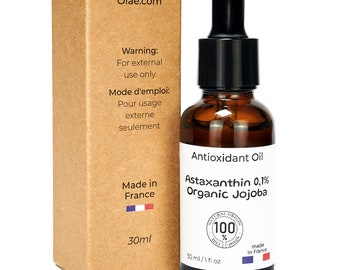 Astaxanthine 0,1% dans le jojoba, huile antioxydante