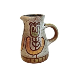 Accolay Ceramic Pitcher. Mid 20th Century. Rare Piece. Made In France