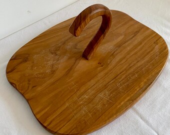 Planche à fromage en bois vintage française avec poignée : décoration de cuisine rustique - France