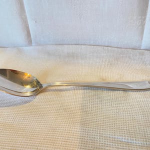 Christofle Silver Plated Serving Spoon: French Flatware, 9 3/4&quot;