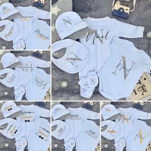 Pack Naissance Bleu Personnalisé 5 Pièces
