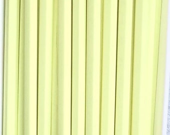 Blank Hexagon Pencil HB Pastel Yellow Colour - 50pcs. Non-toxic, latex free eraser. Suitable for Laser Engraving, Hot Foil Stamping Pencils