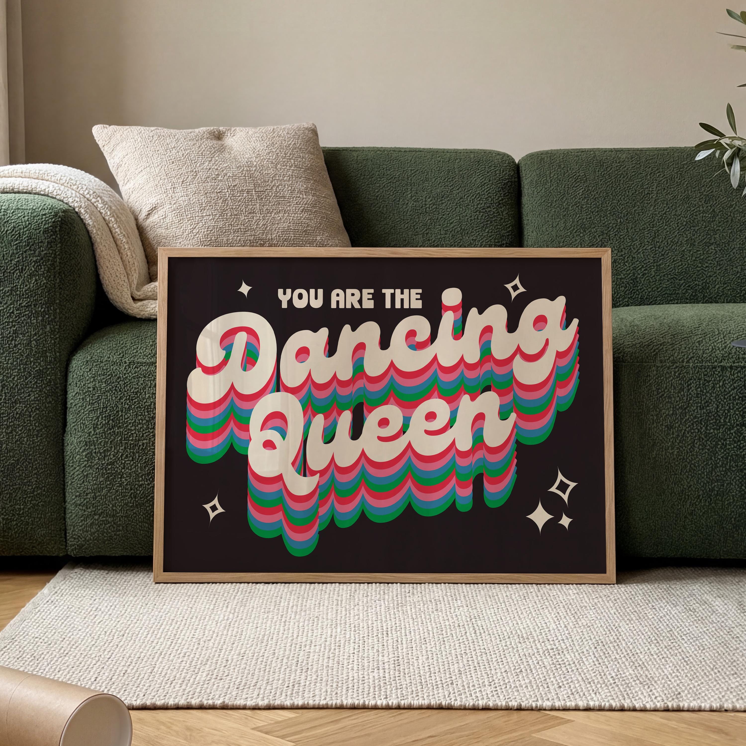 Dancing Queen Inspired Lyrics Print | Wall Art | A1 A2 A3 A4 A5 ...