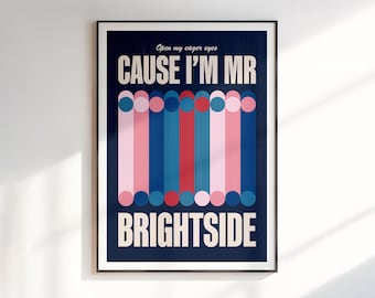 Mr. Brightside Inspired Lyrics Print | Lyrics Print | Wall Art | A4 A3 A5 | Unframed Print | Indie Music | Rock Music | Concert