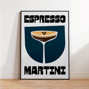 Espresso Martini Print | Wall Art | A3 A4 A5 | Unframed Print | Cocktail Bar Cart Print | Drink Recipe Print | Alcohol Print | Pop Art