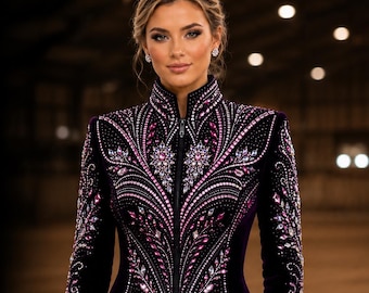 Women's Showmanship Jacket | Western Equestrian Competition Bling Riding Apparel