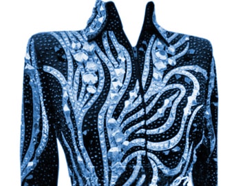 Black Showmanship Jacket: Women's Western Show Jacket with Preciosa Crystals
