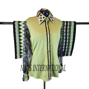 Western Show Shirt With Matching Show Pad For Horse Shows, Horse Show Shirt, Horse Riding Show Wear, Horse Show Blanket, Saddle Blanket
