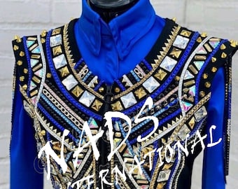 Camisa e colete para apresentação no estilo faroeste: Traje de Rainha do Rodeio Equestre