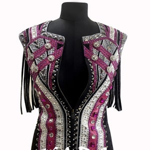 Funkelnde Western Show Weste: Strass Rodeo Queen Kleidung