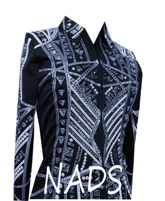 Black Western Show Jacket: Rhinestone Equestrian Apparel