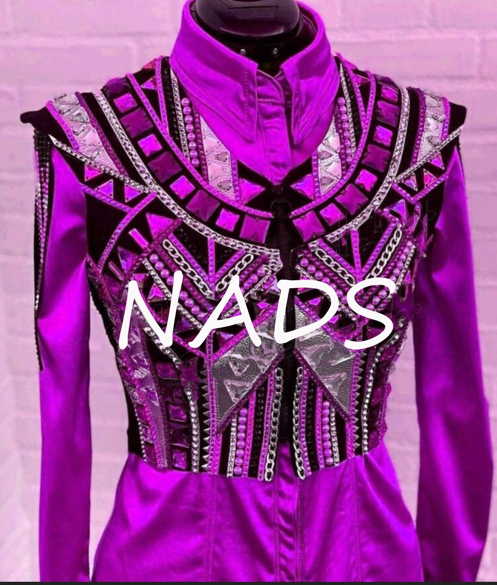 Western Show Shirt Vest Horse Show Clothingequestrian Show Etsy