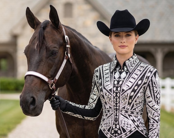 Custom Showmanship Jacket Women, Western Horsemanship Crystal Rodeo Queen Blazer