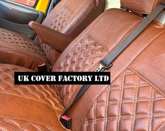 Van Seat Covers For Transit Custom/MK8 Made with No Logo 21A9FD Brown
