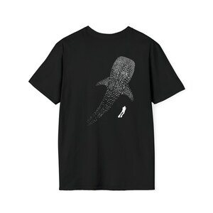 Whale Shark Scuba Diver T-Shirt (black)