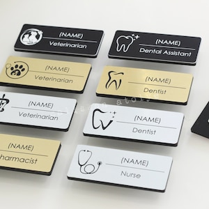 Engraved Acrylic Name Badge: Personalized Professional Tag