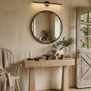 Minimalist Wooden Console Table – Modern Entryway Table – Oak Look Sofa ...