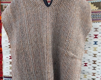 ウール100%のポンチョ・メキシカンギャバン ウールポンチョ、100%ウールポンチョ、メキシカンギャバン