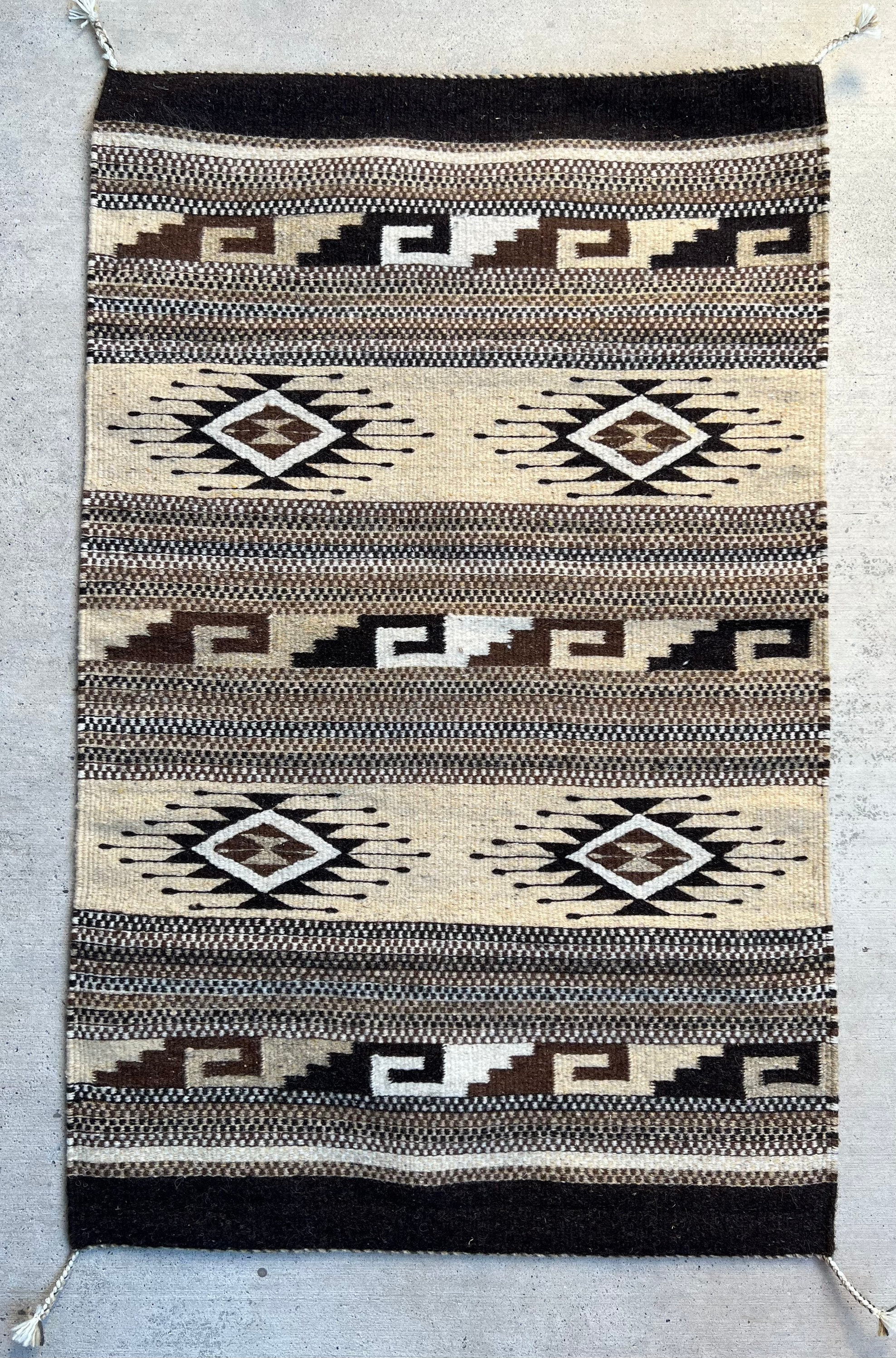 Diamantes Con Grecas, Authentic Zapotec Rug 100% Wool Handwoven in ...