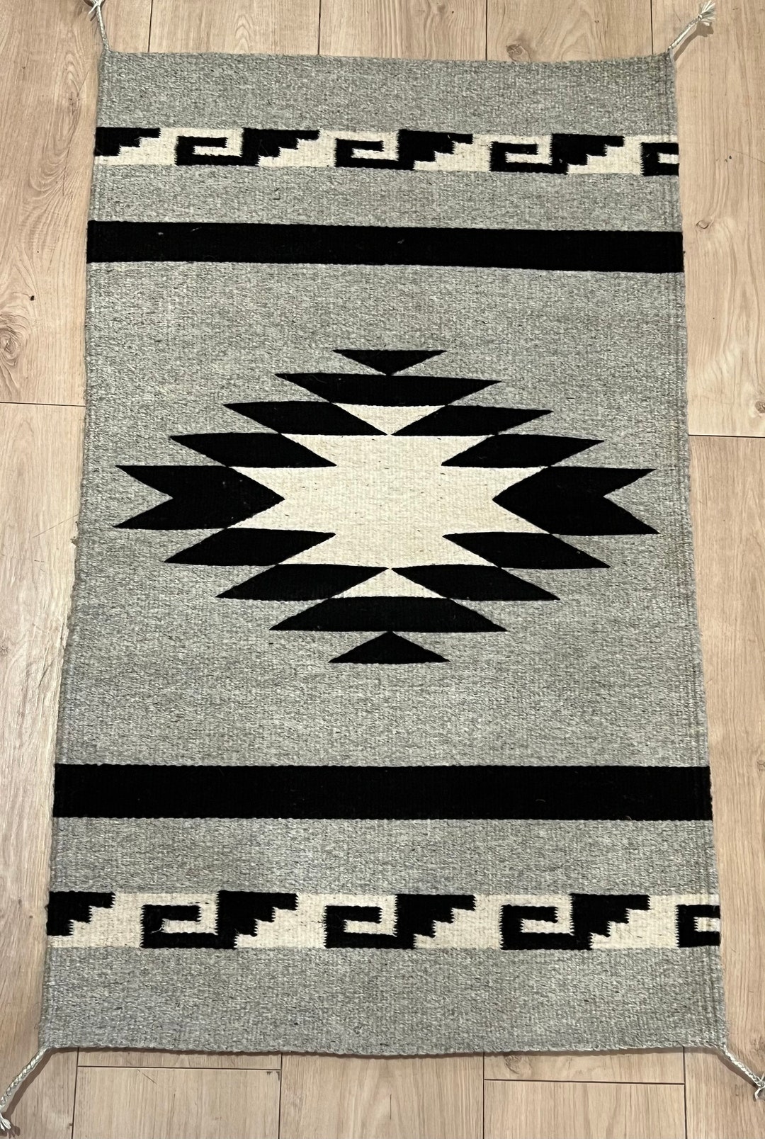 Zapotec Diamond and Grecas, Authentic Zapotec Rug Handwoven in Oaxaca ...