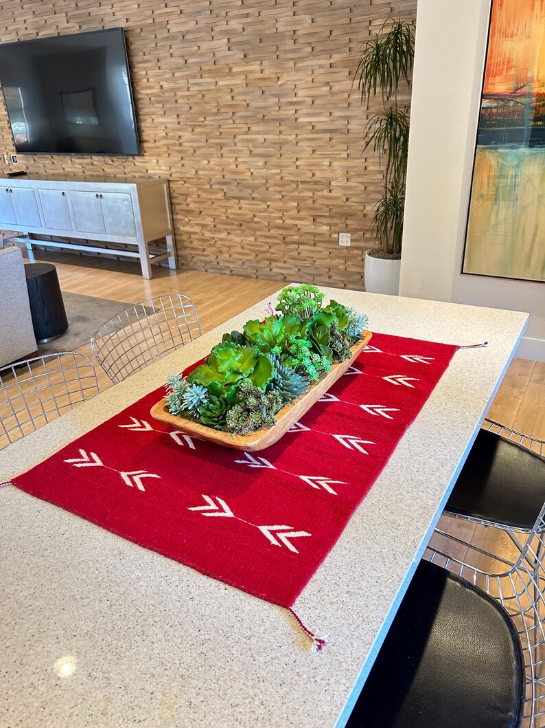 Zapotec Rug, Red Rug, Handwoven in Oaxaca, Mexico. - Etsy