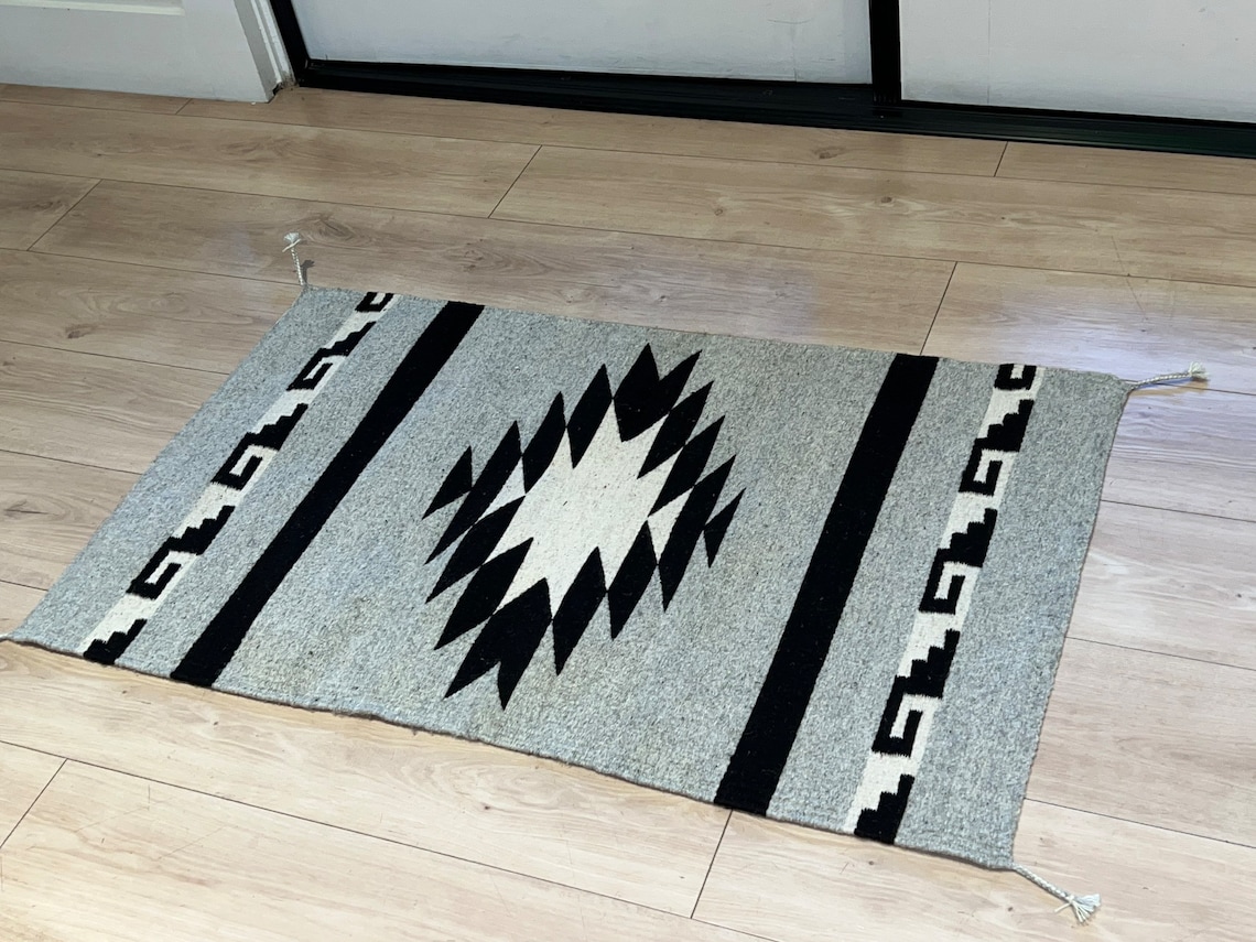 Zapotec Diamond and Grecas, Authentic Zapotec Rug Handwoven in Oaxaca ...