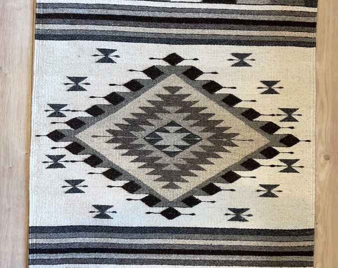 Authentic Zapotec Rug Handwoven in Oaxaca, Mexico. Mountains and Gods ...