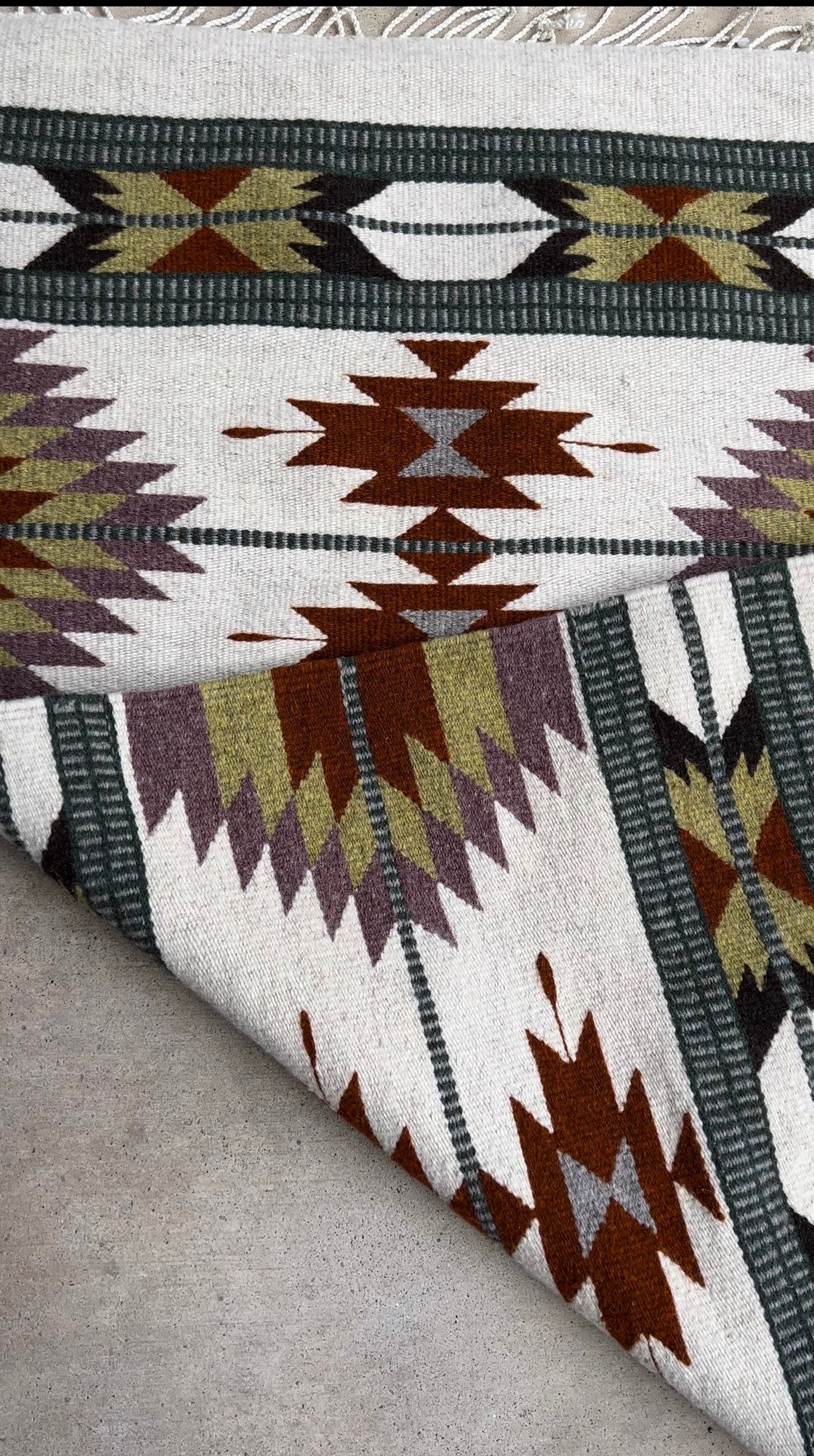 Zapotec Rug, Relámpago lightning, Handwoven on Pedal Loom From Oaxaca ...