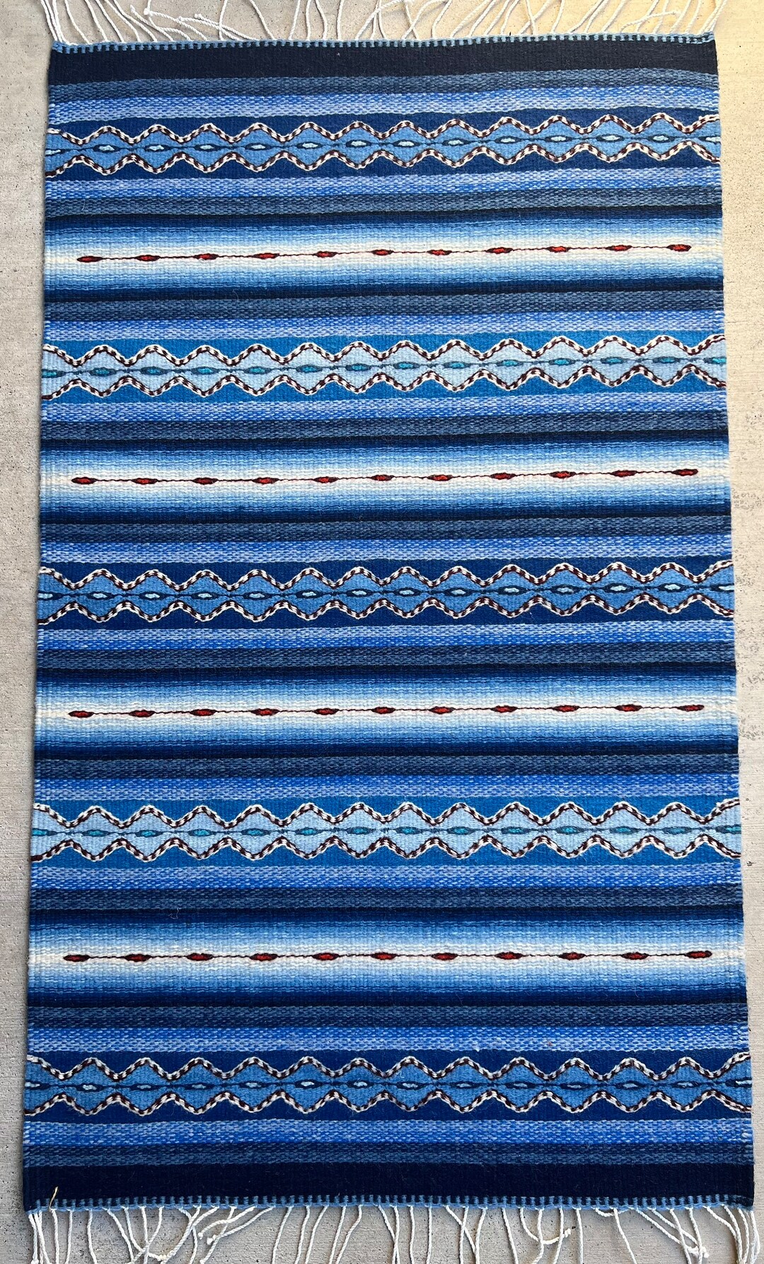 Authentic Zapotec Rug Handwoven in Oaxaca Mexico. Mountains Etsy