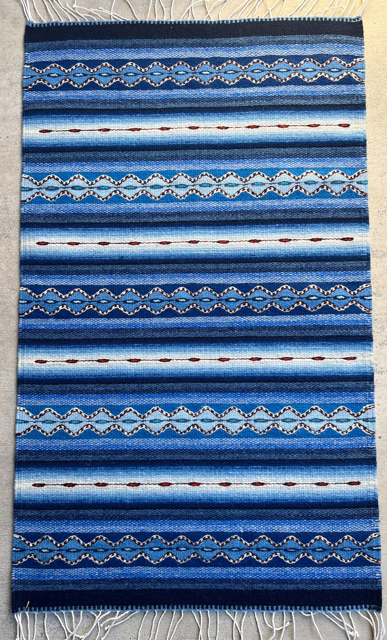 Authentic Zapotec Rug Handwoven in Oaxaca Mexico. Mountains - Etsy