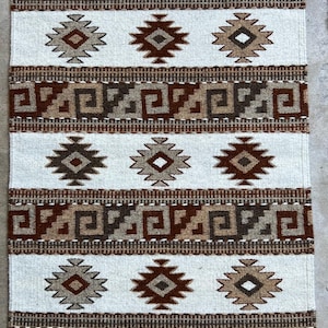 High Quality Diamantes con Grecas, authentic Zapotec rug 100% Wool handwoven in Oaxaca Mexico