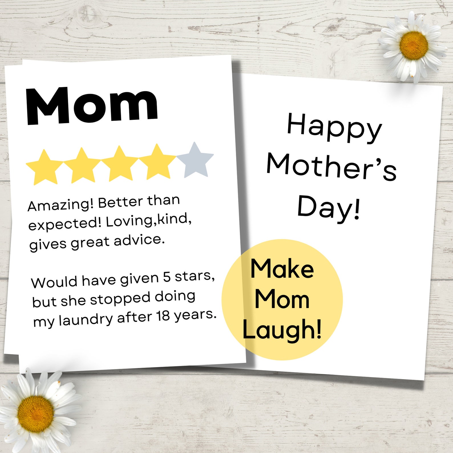 Tickle Her Heart: 20 Funny Mother's Day Cards & Gifts 10 MyWorldInOveralls Funny Mother's Day Card