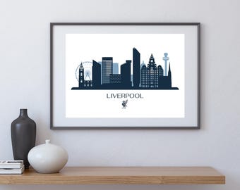 Liverpool Skyline Print – Cityscape (A4)