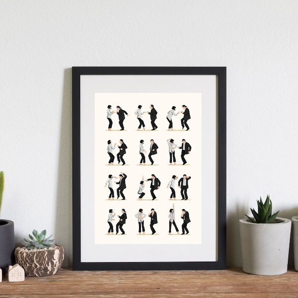 Cool Pulp Fiction dance print, The Dance (A4 Print), Tarantino art