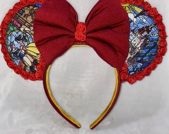 Belle Mickey Ears - Stained Glass